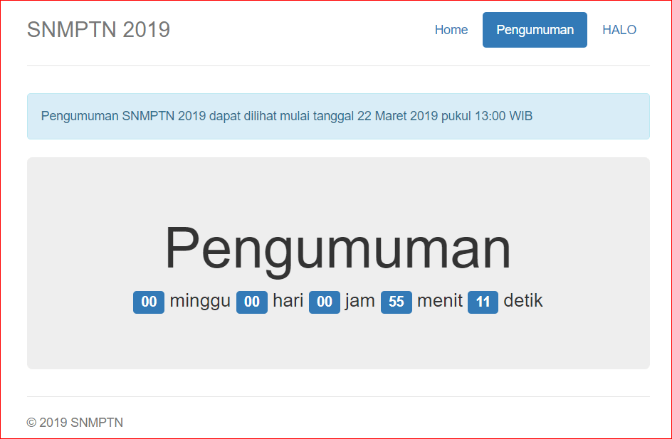 pengumuman hasil snmptn 2019