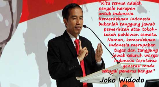 Presiden Joko widodo untuk kemerdekaan