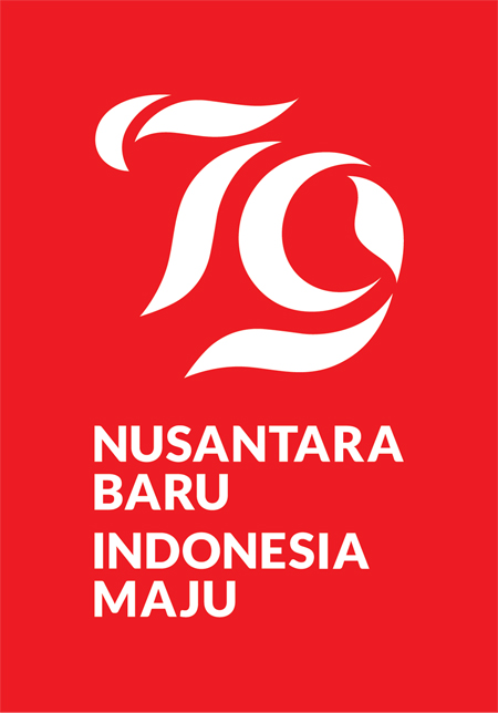 logo hut ri ke 79 vertikal background merah