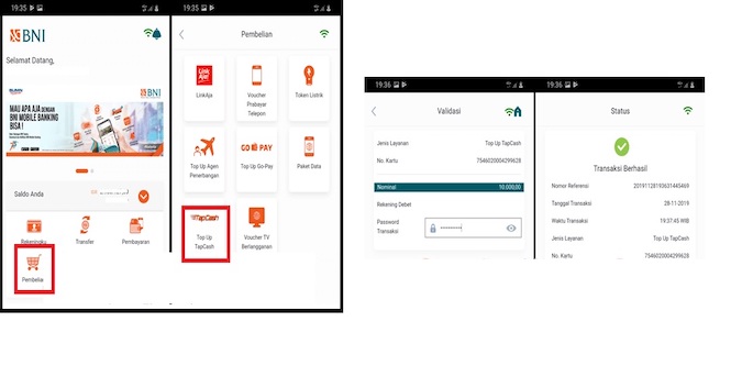 Top Up TapCash BNI